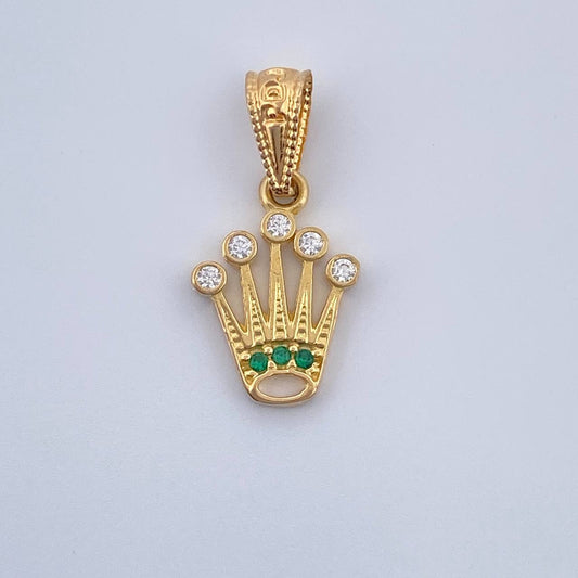 Dije Corona RX 0.7gr / 1.8cm-Oro Amarillo 18K &
