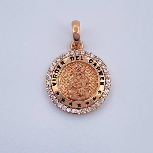 Dije Vigen Del Carmen 1.95gr / 2cm-Oro Rosa 18K &