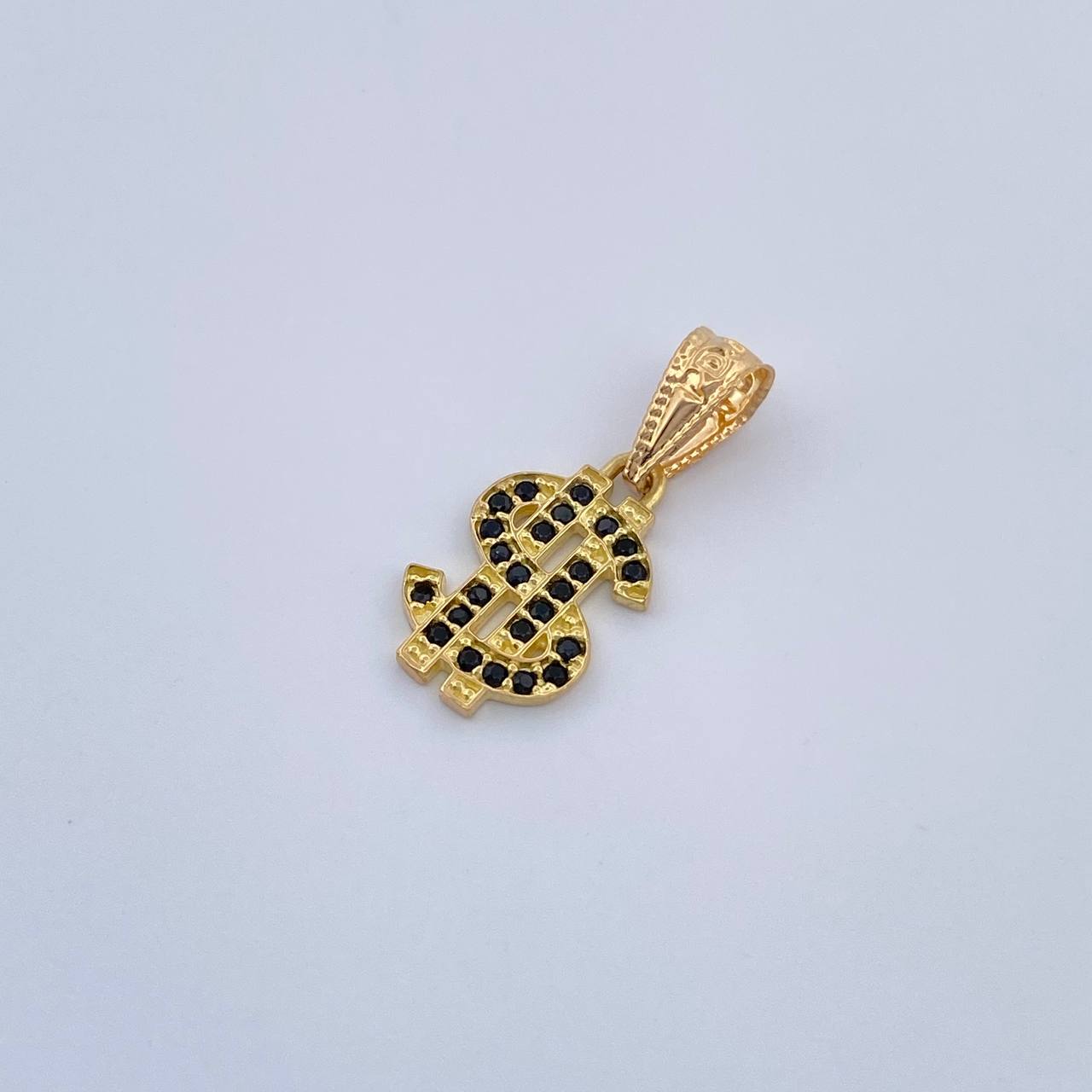Dije Signo Peso 0.65gr / 1.8cm-Oro Amarillo 18K &