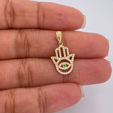 Dije Mano Hamsa 1.35gr / 2.4cm-Oro Amarillo 18K &