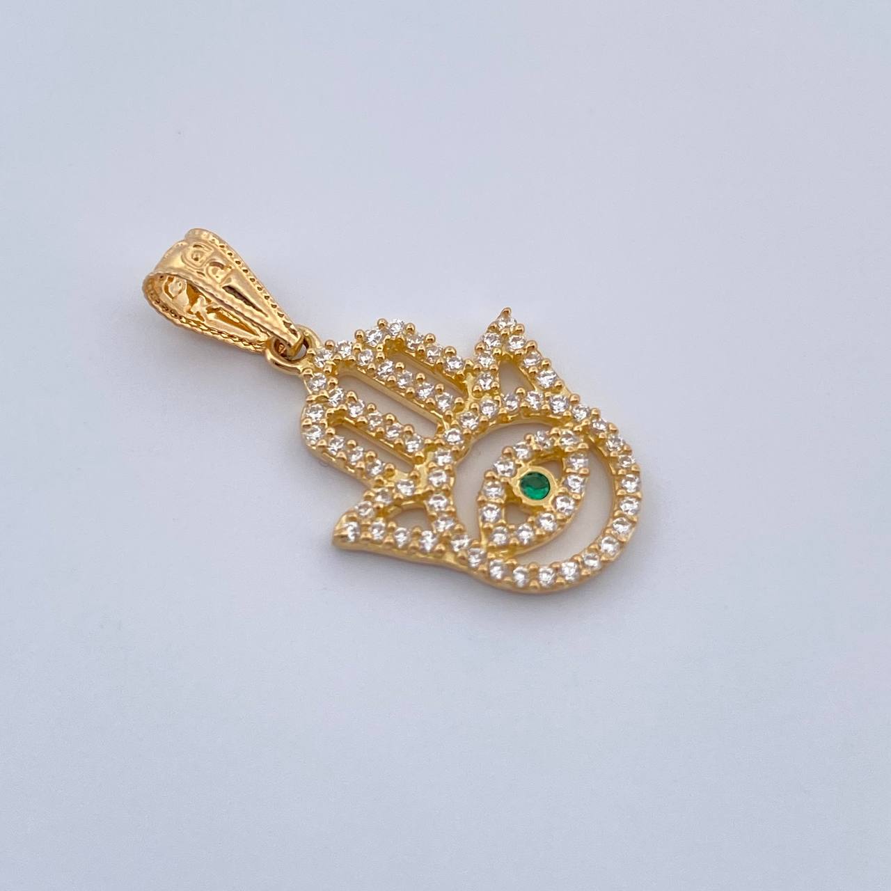 Dije Mano Hamsa 1.35gr / 2.4cm-Oro Amarillo 18K &