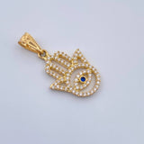 Dije Mano Hamsa 1.35gr / 2.4cm-Oro Amarillo 18K &