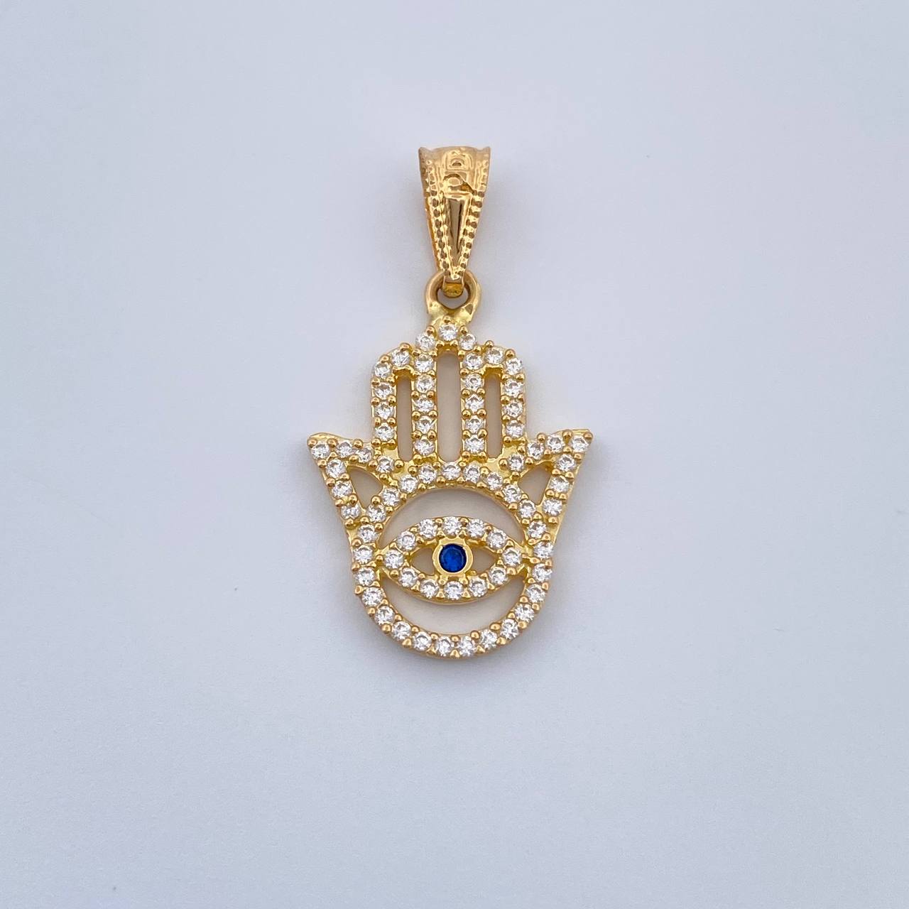 Dije Mano Hamsa 1.35gr / 2.4cm-Oro Amarillo 18K &