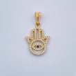 Dije Mano Hamsa 1.35gr / 2.4cm-Oro Amarillo 18K &