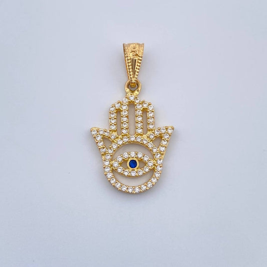 Dije Mano Hamsa 1.35gr / 2.4cm-Oro Amarillo 18K &