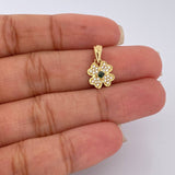 Dije Flor 0.8gr / 1.8cm-Oro Amarillo 18K &