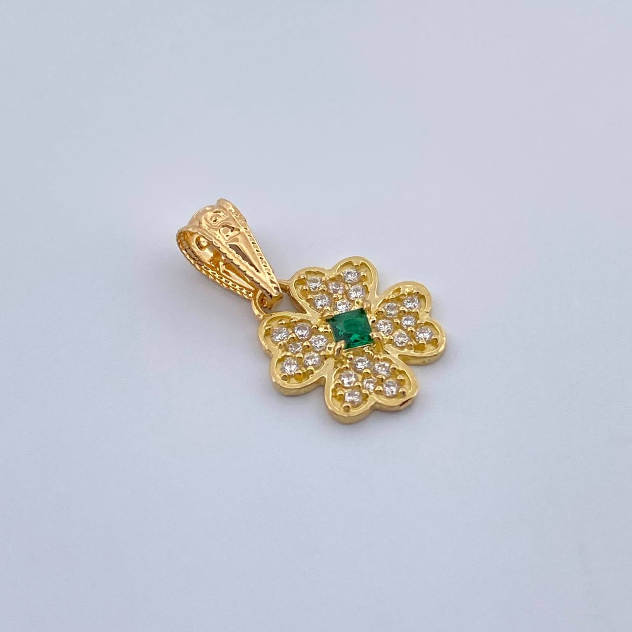 Dije Flor 0.8gr / 1.8cm-Oro Amarillo 18K &