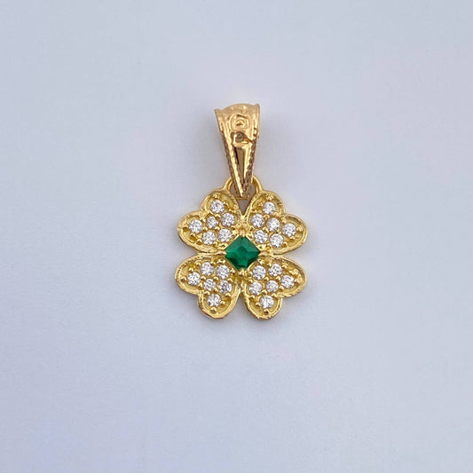 Dije Flor 0.8gr / 1.8cm-Oro Amarillo 18K &