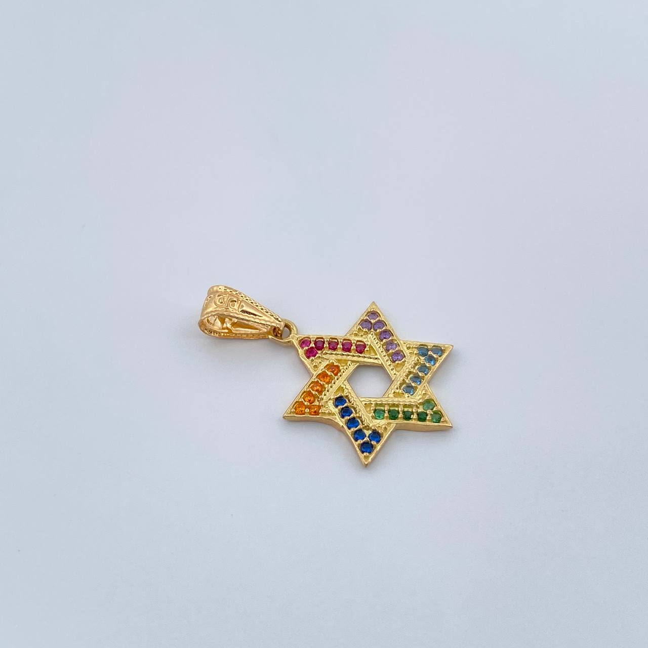 Dije Estrella De David 1.15gr / 2.3cm-Oro Amarillo 18K &