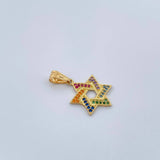 Dije Estrella De David 1.15gr / 2.3cm-Oro Amarillo 18K &