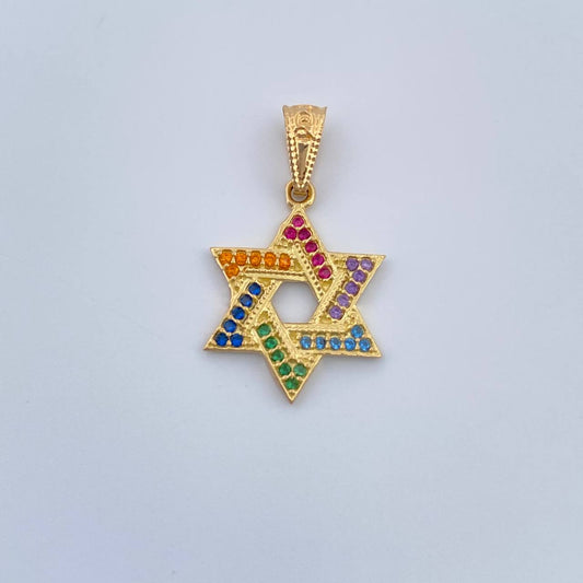 Dije Estrella De David 1.15gr / 2.3cm-Oro Amarillo 18K &