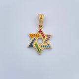 Dije Estrella De David 1.15gr / 2.3cm-Oro Amarillo 18K &