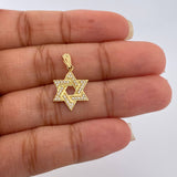 Dije Estrella De David 1.1gr / 2.3cm-Oro Amarillo 18K &