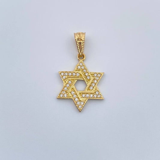 Dije Estrella De David 1.1gr / 2.3cm-Oro Amarillo 18K &