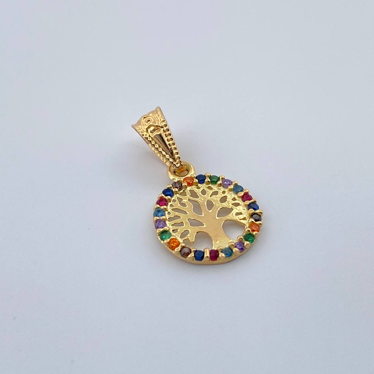 Dije Arbol De La Vida 0.55gr / 1.7cm-Oro Amarillo 18K &