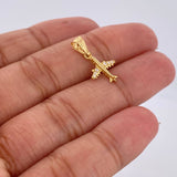 Dije Avion 0.55gr / 1.9cm-Oro Amarillo 18K &