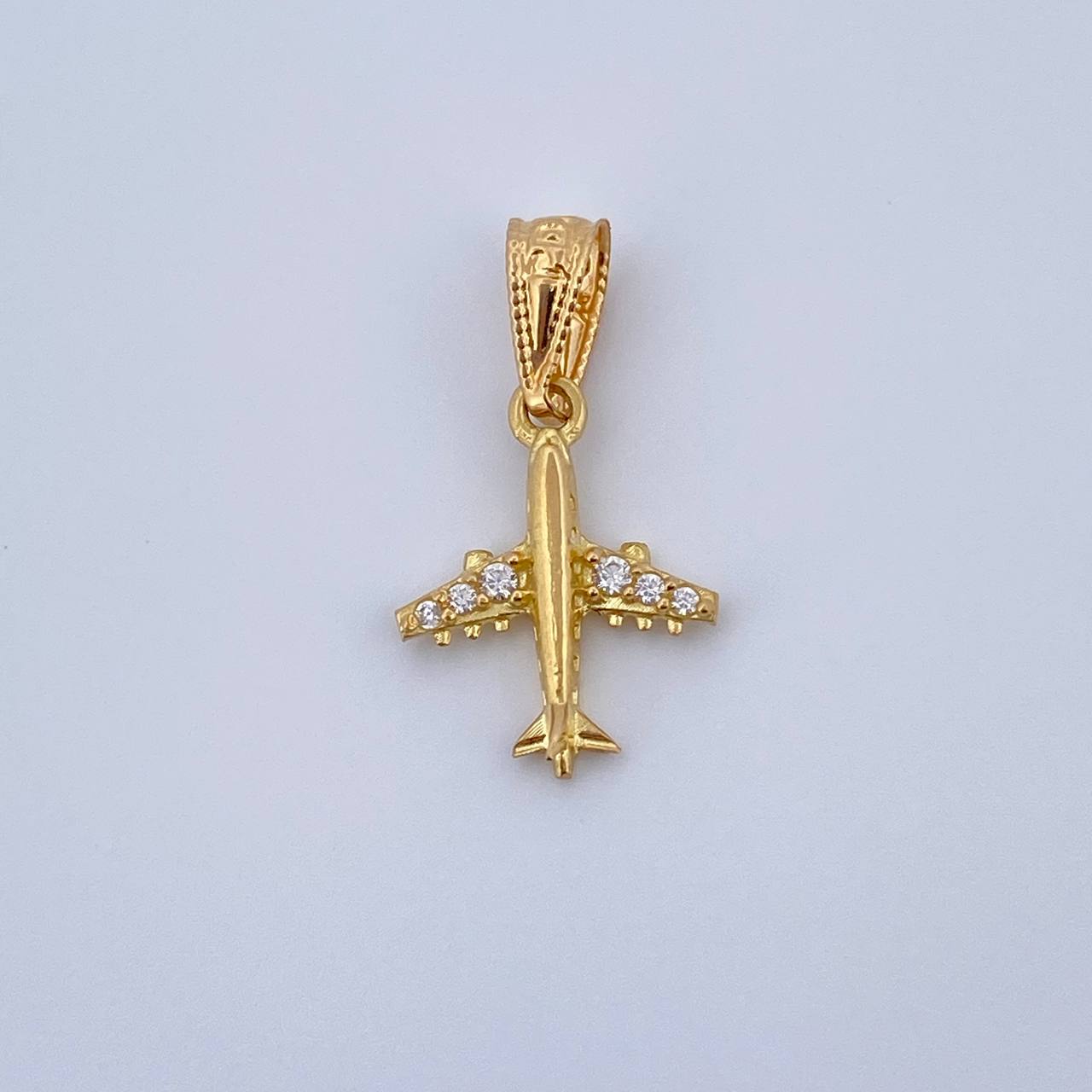 Dije Avion 0.55gr / 1.9cm-Oro Amarillo 18K &