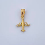 Dije Avion 0.55gr / 1.9cm-Oro Amarillo 18K &