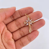 Dije Cruz Cristo 2.55gr / 3.5cm-Tres Oros 18K &