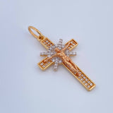 Dije Cruz Cristo 2.55gr / 3.5cm-Tres Oros 18K &
