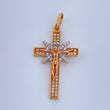 Dije Cruz Cristo 2.55gr / 3.5cm-Tres Oros 18K &