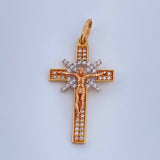 Dije Cruz Cristo 2.55gr / 3.5cm-Tres Oros 18K &