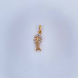 Dije Espinas De Pez 1.85gr / 2.7cm-Oro Amarillo 18K &