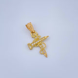Dije Cruz Clavo 0.9gr / 2.4cm-Oro Amarillo 18K &