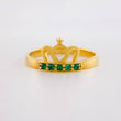 Anillo Corona Real Esmeraldas 25pts 3.85gr / T8 3/4 / Oro 18K