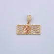 Dije One Dólar 3.6gr / 2.5cm / Circones Blancos Tres Oros 18K &