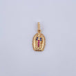 Dije Virgen Guadalupe 1.2gr / 2.1cm / Circones Fucsias Azules Blancos Oro Amarillo 18K &