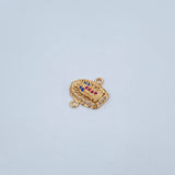 Herraje Virgen Guadalupe 1.15gr / 1.4cm / Circones Fucsias Azules Blancos Oro Amarillo 18K &