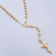 Rosario Virgen Milagrosa 10.05gr / 57cm / 4mm Bolas Diamantadas Oro Amarillo 18K &