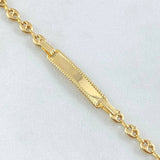 Pulso Bebé GC Placa Rectangular Punteada 1.85gr / 14cm / Oro 18K ©