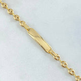Pulso Bebé GC Placa Bordeada 1.85gr / 13cm / Oro 18K