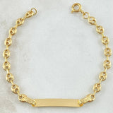 Pulso Bebé GC Placa Rectangular 1.7gr / 14cm / Oro 18K