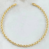 Pulso Aro Seguido Infinito 2.15gr / 17cm / Nacional Oro 18K -