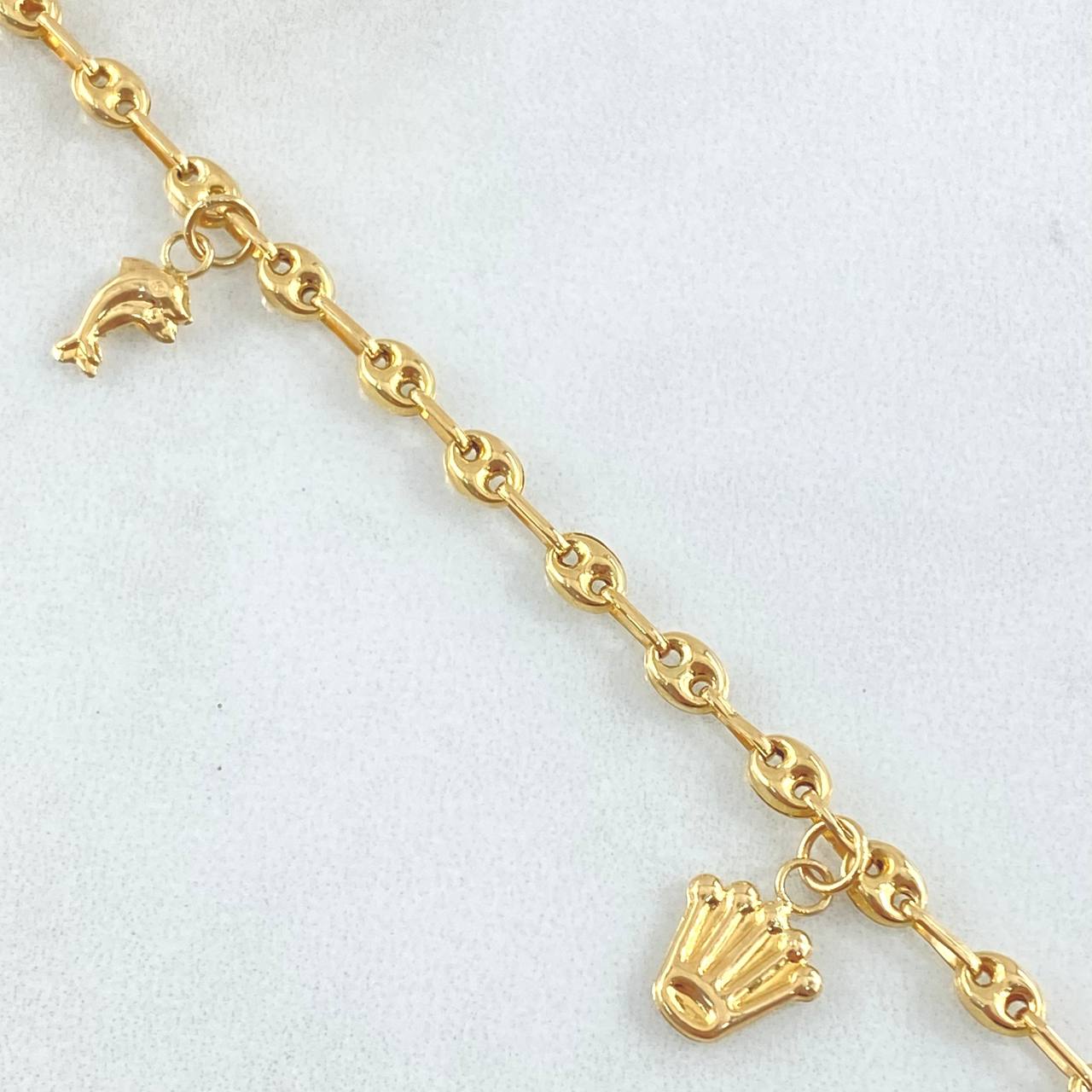 Tobillera GC Dijes 4.45gr / 24cm / Oro 18K ©