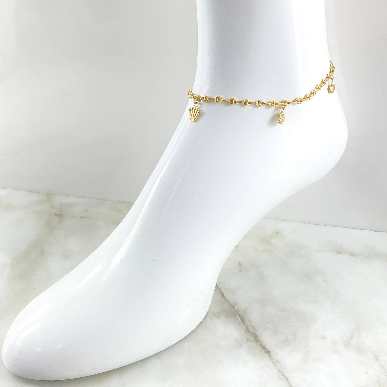 Tobillera GC Dijes 4.45gr / 24cm / Oro 18K ©