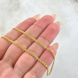 Cadena Garibaldi 3.3gr / 60cm / Oro Amarillo +3 18K