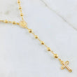 Rosario Cruz Virgen Milagrosa 19.3gr / 65cm / Oro Amarillo 18K *