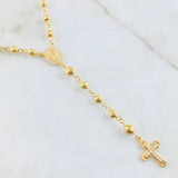Rosario Cruz Virgen Milagrosa 18.85gr / 60cm / Oro Amarillo 18K