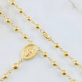 Rosario Cruz Cristo Virgen Milagrosa 8.75gr / 55cm / Oro Amarillo 18K ©