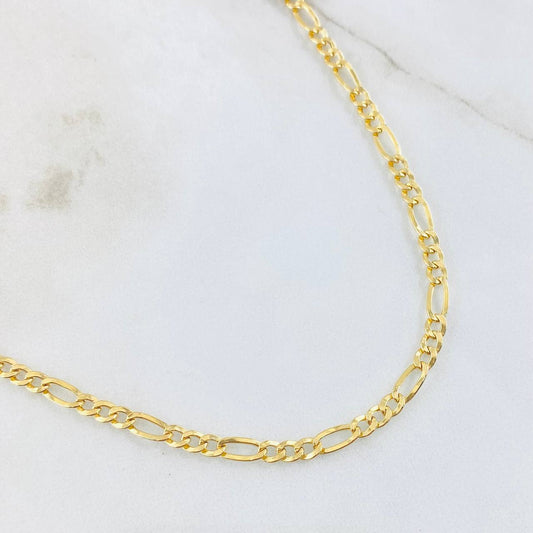 Cadena Figaro 3.85gr / 50cm / Oro Amarillo +1 18K *