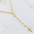 Rosario Cruz Cristo Virgen Milagrosa 6.55gr / 50cm / Oro Amarillo 18K ©