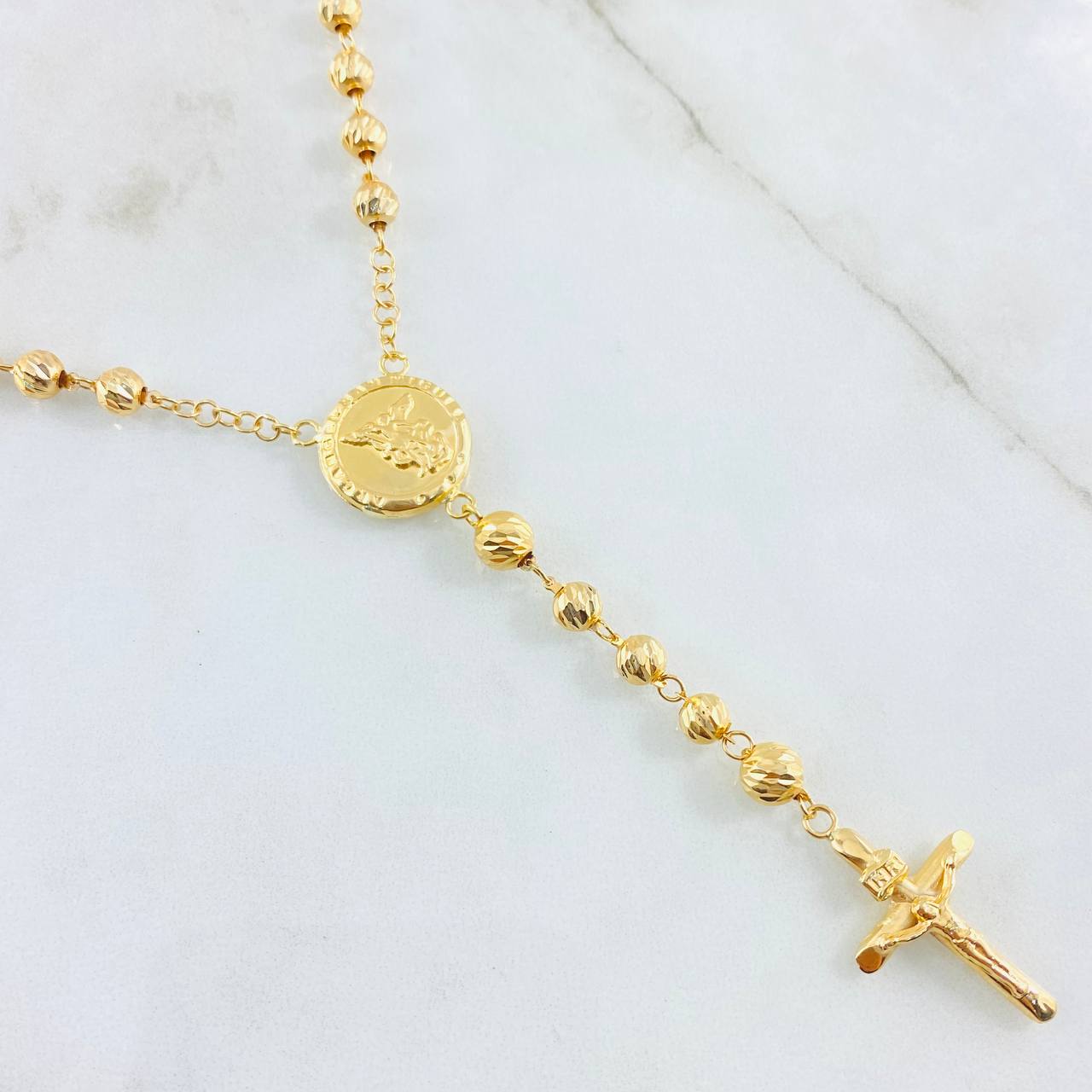 Rosario Cruz Cristo San Miguel 12.85gr / 60cm / Oro Amarillo 18K