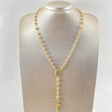 Rosario Cruz Cristo Virgen Milagrosa 14gr / 60cm / Oro Amarillo 18K ©