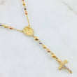 Rosario Cruz Cristo Virgen Del Carmen 13.2gr / 60cm / Tres Oros 18K