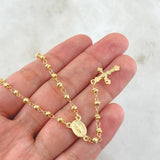 Rosario Cruz Cristo Virgen Milagrosa 6.9gr / 50cm / Oro Amarillo 18K ©