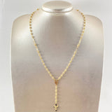 Rosario Cruz Cristo Virgen Milagrosa 6.9gr / 50cm / Oro Amarillo 18K ©